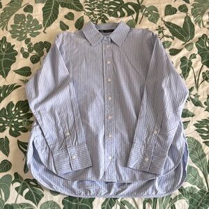 Zara Light Blue Striped Shirt